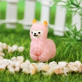 Pink miniature alpaca figurine for moss micro landscape DIY fairy garden decoration - Pink Alpaca Mother / Pink