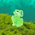 Figura de conejo verde luminosa en resina para decoración de jardín en miniatura - Verde Luminoso