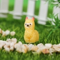 Miniature yellow alpaca figurine for moss micro-landscape and DIY garden decoration - Yellow Baby Alpaca / Yellow