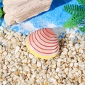 Pink and yellow resin shell ornament with red spiral textures for aquarium micro landscape - No Holes / Pink Yellow Gradient (Style A)