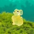 Figura de conejo amarillo transparente con corazón para decorar micro paisaje musgo - Amarillo Luminoso