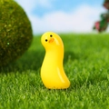 Mini figurine de canard jaune en résine en forme de S pour micro-paysage et décor - Canard Jaune à Col Long (Style G)