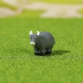 Miniature dark gray buffalo figurine for miniature farm landscape and succulent decor - Gray Buffalo (Style F)