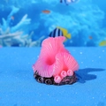 Decorazione corallo rosa in resina per acquario con dettagli su sabbia blu fine - Corallo Rosa con Base Scura (Stile F)