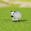 Miniature black and white resin cow figurine for DIY micro landscape farm decor - Black and White Cow (Style H)