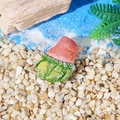 Miniature resin green vegetable in a red basket for micro landscape aquarium decor - Green Red Colorblock (Style E)