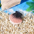 Resin shell ornament with black-pink gradient and realistic texture for aquariums - Black Pink Gradient (Style F)