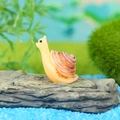 Miniature resin cat-headed snail figurine for creative micro landscape DIY decoration - Yellow Body Brown Shell Cat-Head Snail (F)