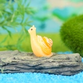 Miniature landscape resin ornament featuring a cute orange cat-head snail figurine - Orange-Yellow Cat-Head Snail (G)