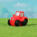 Miniature red resin tractor figurine for micro landscape and farm scene decoration - Red