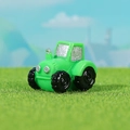 Miniature green resin tractor ornament for micro landscape and farm DIY decor - Green