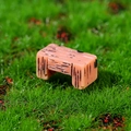 Mini banco con textura de madera para decoración de micro paisajes y figuras Capybara - Estilo Banco de Madera (B)