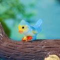 Miniature blue and yellow resin bird figurine for fairy garden DIY micro landscape decoration - Sky Blue Bird Miniature (Style I)