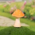 Miniatura di fungo in resina con cappello arancione per decorazioni da giardino fatato - Fungo Grande a Pois