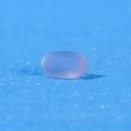Oval translucent lavender resin stone for aquarium micro landscapes on blue sand - Lavender Oval Matte Stone (Size M)