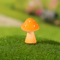 Miniatura fungo in resina arancione con puntini bianchi per decorazione di giardini - Fungo Piccolo a Pois