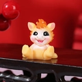 Cute yellow resin dragon figurine in sitting pose for Chinese New Year home decoration - Sitting Horse