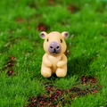 Figura de carpincho en miniatura con nariz marrón para decoración de micro paisajes - Carpincho Lindo de Pie (H)