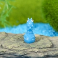 Blue resin praying snail figurine for miniature landscape and succulent pot decoration - Blue Praying Figure (U)