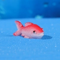 Miniature red and white koi fish figurine for aquarium and micro landscape decor - Red and White Gradient Small Fish Ornament (Style H)