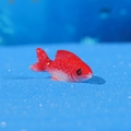 Miniature red and white resin fish ornament for aquarium landscape and decor - Red-White Gradient Cute Little Fish (Style I)