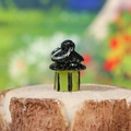 Miniature luminous lantern stake in green for succulent micro landscape decor - Hurricane Lantern / Yellow