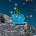 Sky blue luminous flower charm in pumpkin shape for miniature moss landscape decor - Glow Blue Lantern