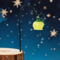 Miniature yellow glowing lily of the valley resin figurine for garden landscape decor - Glow Yellow Lantern With Iron Hook