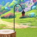 Luminous miniature dark red lantern on metal stand for succulent landscape decoration - Lantern with Stake / Red