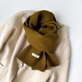 Sciarpa in maglia 100% lana verde oliva con una trama spessa e di alta qualità - 155*20cm / Bronzo (ZW029)