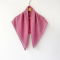 Pink lightweight cotton linen hijab scarf in a solid color with fine stitched edges - 70*70cm / Peach Pink