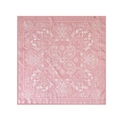 Pink paisley silk satin square scarf with vintage bohemian pattern on white background - 70x70 / Pink