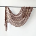 Gradient brown and cream marble pattern long shawl with fringe detail on white background - Dark Brown Gradient