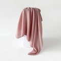 Elegant pleated square silk scarf for women in dust pink with crinkle texture - Large / Light Pink
