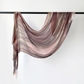 Gradient pink and grey sheer beach shawl scarf with soft morandi watercolor patterns - Pink Brown Gradient