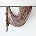 Gradient brown coffee marble texture viscose shawl scarf with elegant fringe edges - Brown Gradient