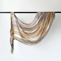Brown gradient marble pattern cotton viscose shawl scarf with fringe details - Light Coffee Gray Gradient
