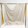 Elegant ivory square scarf featuring a subtle geometric chain pattern and silk-like finish - 105*105cm / Coffee Swirl