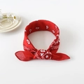 Classic red paisley bandana headband with twist knot for outdoor bohemian styling - 50cm x 50cm / Red