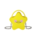Minibolso bandolera amarillo brillante en forma de estrella con cara sonriente y cadena - Amarillo