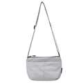 Borsa a tracolla in nylon grigio chiaro impermeabile con tracolla regolabile stile casual - Grigio