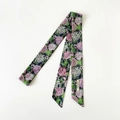 Schmales Baumwoll-Seiden-Twilly mit Vintage-Blumenmuster für Handtaschengriffe - Sukkulenten Druck