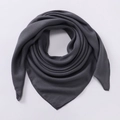 90cm plain cotton linen scarf in dark grey color with a soft textured fabric finish - Raven Blue (M9001)