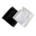 Elegant satin square scarf set in black and white with delicate lace trim - 60x60cm / Black + White (1 Each)