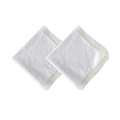 Elegant white square silk scarf with delicate lace trim edge for women in summer - 60x60cm / Matte White (2 Pieces)