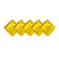 Glossy gold satin square scarves with fine serrated edges for elegant styling - 60x60cm / Yellow (5 Pieces)