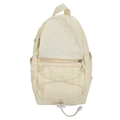 Klassieke outdoor mini-rugzak in crème beige nylon met elastisch trekkoord ontwerp - Beige
