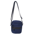 Borsa a tracolla uomo blu scuro in tela con scomparti multipli e cinghia regolabile - Blu