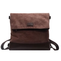 Vintage donkerbruine rugzak voor dames met grote capaciteit en stijlvolle leren textuurmix - koffiekleur