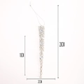 Sparkling silver rhinestone snowflake icicle ornament for Christmas tree decor 28cm - Ice Cone Style